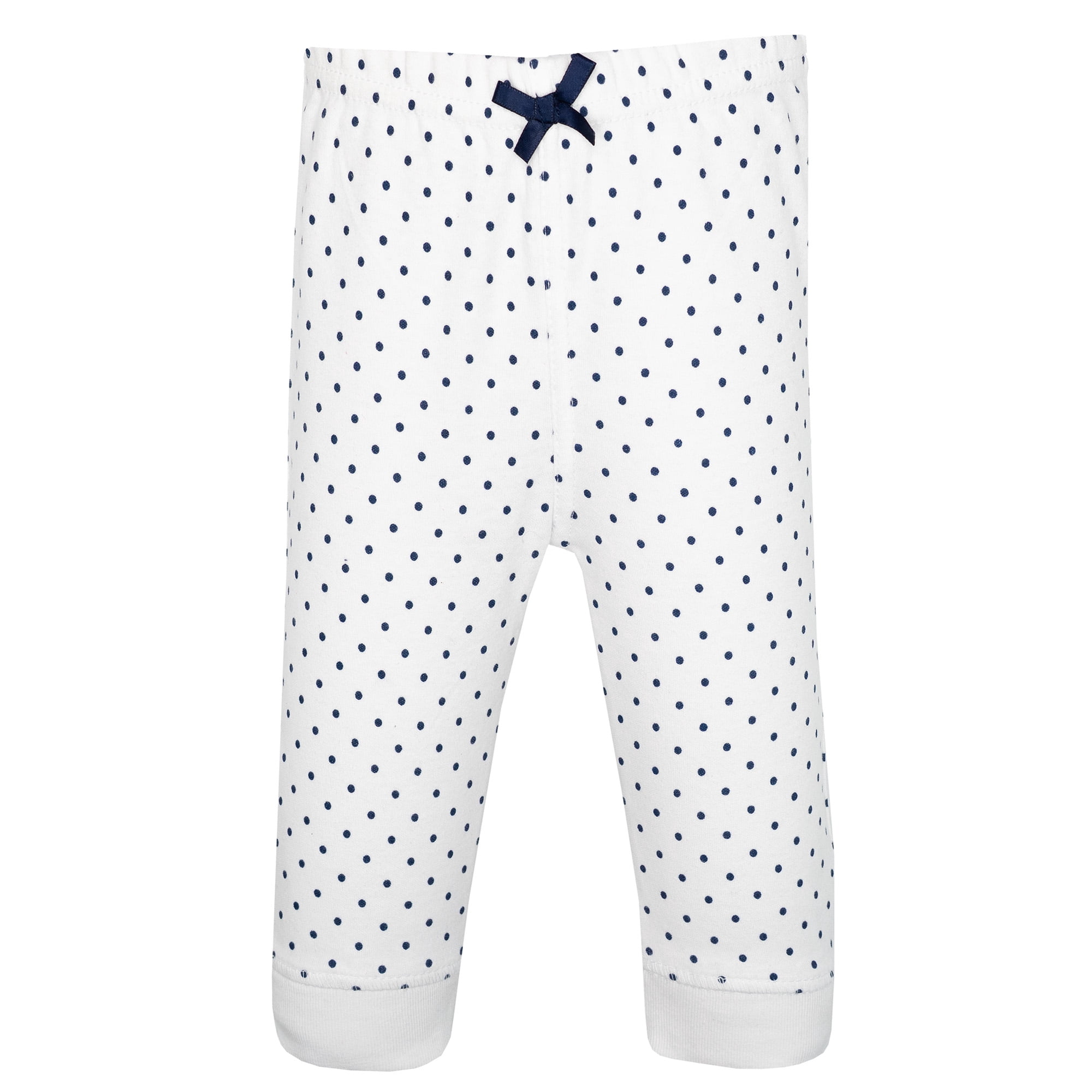 Hudson Baby Girl Cotton Pants and Leggings, Navy Ditsy Floral, 3T