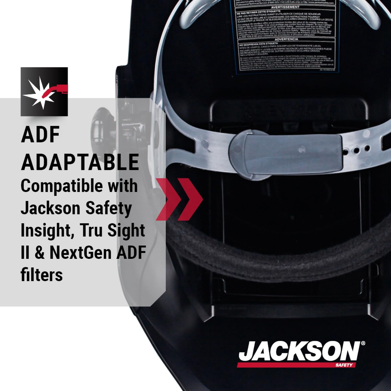 Welding Helmet with Fixed Shade 10, Auto Darkening Hood for Men Women, Hard Hat Adaptable Design, Narrow Shell for Confined Areas, HSL-100, Black