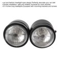 thumbnail image 3 of Motorcycle Headlight Universal, 8.5in/21.59cm Iron Front Double Twin Round Headlight Lamp, 3 of 8