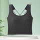 thumbnail image 2 of Camiseta sin mangas con relleno en el pecho para mujer: top corto, capa interior de cintura alta para verano, 2 of 4