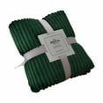thumbnail image 2 of Fleece Throw Blanket for Couch, Fuzzy Soft Blanket, Flannel Material, Thickened Warm, for Bed Sofa and Travel, Dark Green, by FAJHHA, 2 of 8