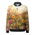 thumbnail image 5 of Veste Décontractée Légère à Imprimé Floral pour Femmes, Col Montant, pour Sports Quotidiens, 5 of 5
