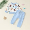 thumbnail image 4 of HCNTES Toddler Boy Clothes Baby Boys Winter Spring Outfits Long Sleeve Sweatshirt Casual Pants Set Boys Outfit Set, 2-3 Years Blue, 4 of 9