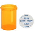 thumbnail image 3 of Empty Plastic Medicine Pill Bottles with Child Resistant Caps, 30 Dram Amber Plastic Vial Travel Pill Case Organizer, Pack of 12 (30 Dram), 3 of 7