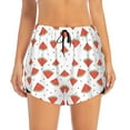 thumbnail image 2 of Sigee Hand Drawn Watermelon for Women's Athletic Shorts High Waisted Running Shorts Pocket Sporty Short Gym Elastic Workout ShortsSmall, 2 of 9