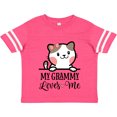 thumbnail image 3 of Inktastic My Grammy Loves Me Girls Granddaughter Kitten Girls Toddler T-Shirt, 3 of 5