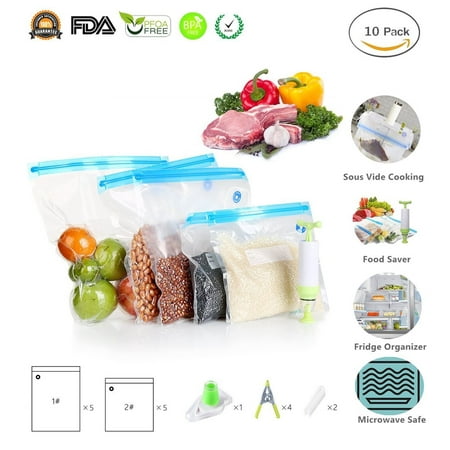 Sous Vide Bags Essentials Kit For Anova And Joule Cooker Reusable Sous Vide Bags Essentials Kit For Anova And Joule Cooker Reusable Food Storage Freezer
