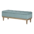 thumbnail image 6 of Landis Storage Bench in Sea Blue Fabric and Brushed Legs, 6 of 12