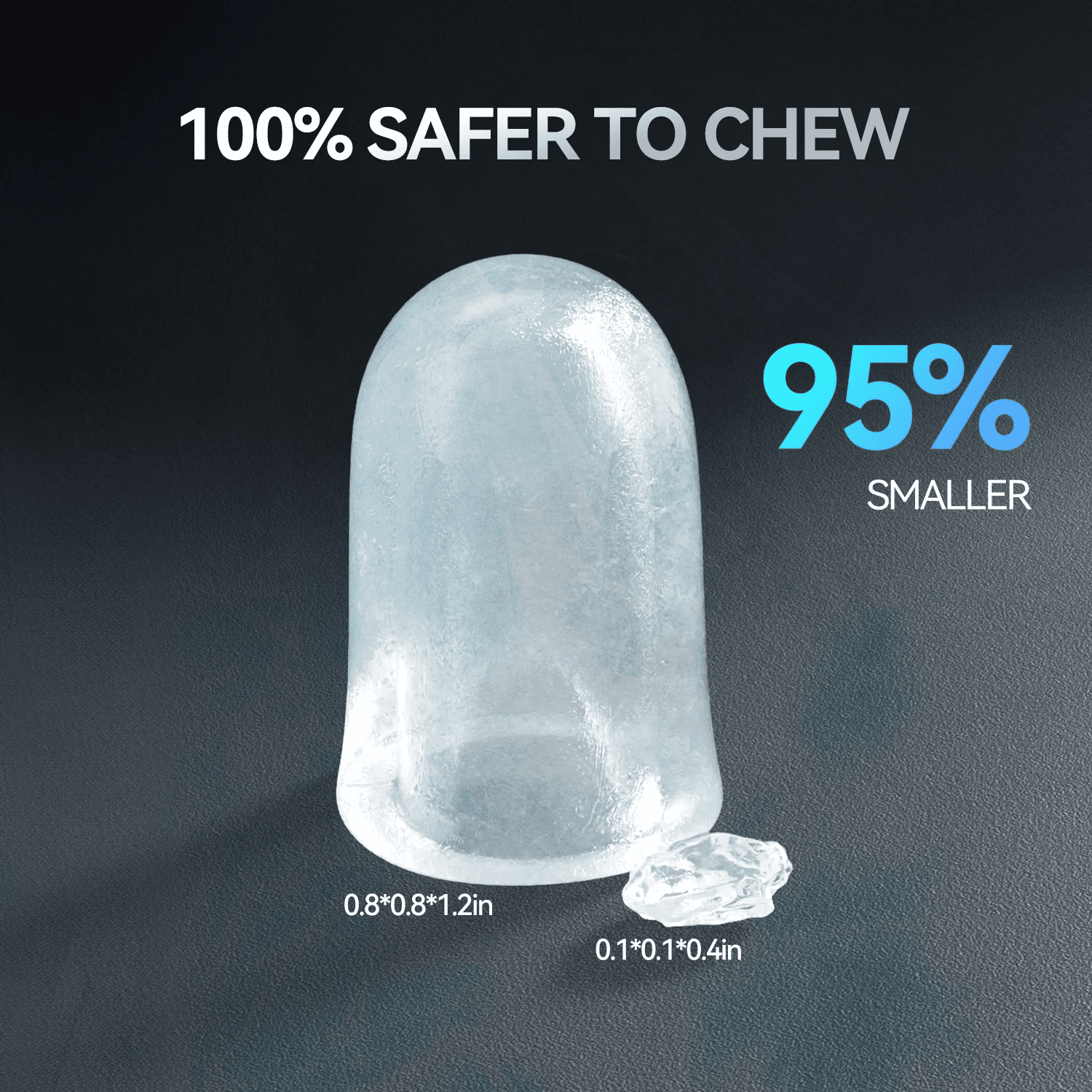 Countertop Nugget Ice Maker, Qunler 33lbs per Day Portable Pebble Ice Machine with Soft Chewable Pellet for Home Use, Stainless Steel