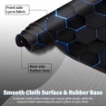 thumbnail image 4 of Gaming Mouse Pad, Keyboard Mouse Pad 31.5x15.7 inch XXL Large Computer Laptop Cool Desk Mat with Non-Slip Rubber Base and Stitched Edge for Home Office Work, Technology Blue Hexagon, 4 of 6