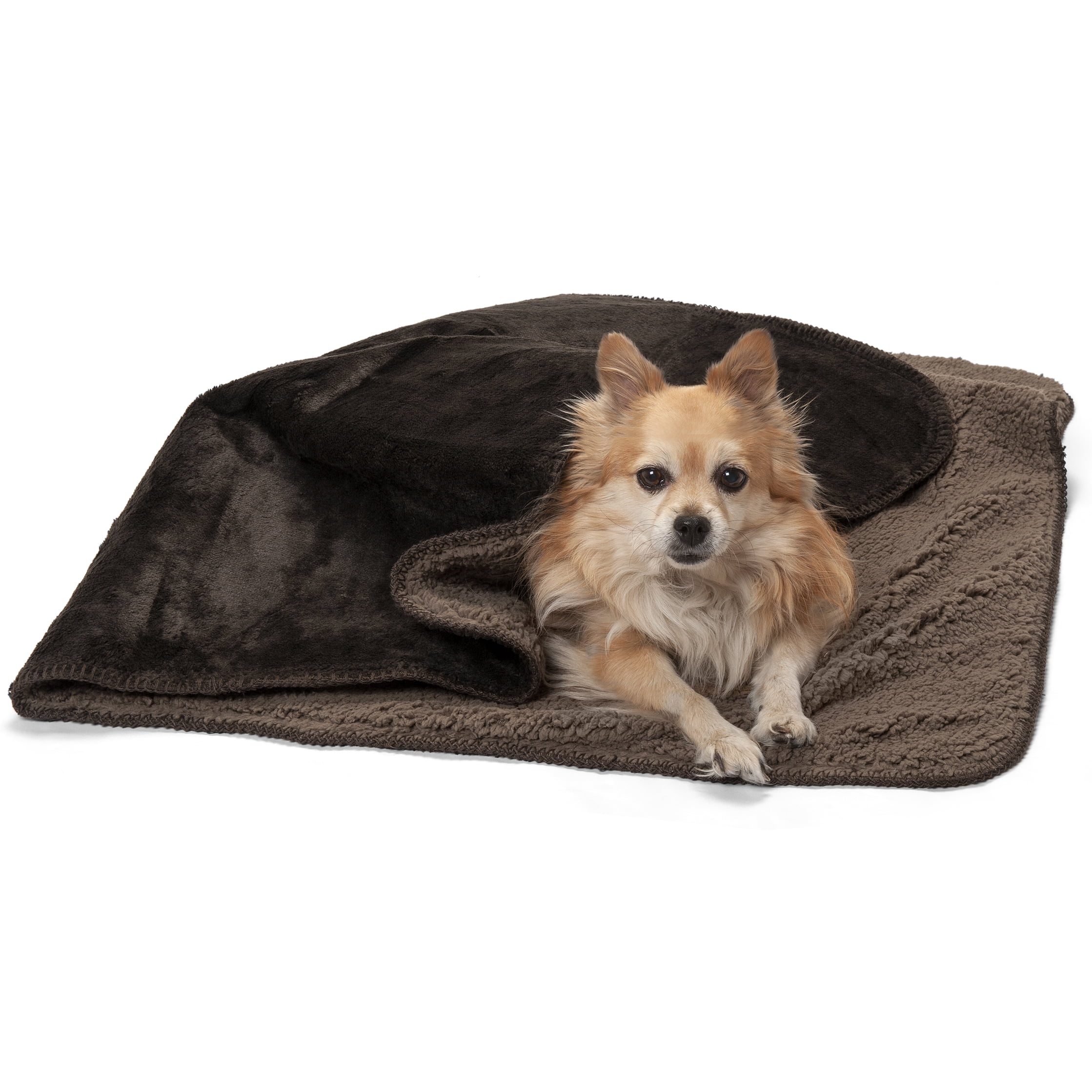 FurHaven Pet Throw Blanket Waterproof Snuggly & Warm Faux Lambswool