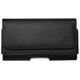 thumbnail image 2 of BLACK Universal [6.53" X 3.27" X 0.55"] Horizontal Leather Carrying Holster Pouch Wallet Case with ID, Credit Card Slot & Belt Clip For LG Stylo 4 / 4 Plus/ V20 / G7 ThinQ / V30 / Stylo 3 LARGE Phone, 2 of 6
