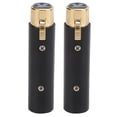 thumbnail image 3 of 3pin Audio Adapter, Audio Adapter Zinc Alloy Audio Cable Adapter Beautiful Durable  For Mixer Cables For Guitar Audio Cables Black, 3 of 8