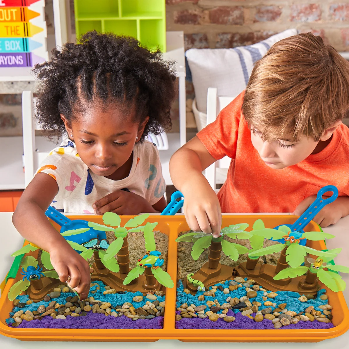 Made By Me 60+ Piece Color-Changing Enchanted Rainforest Sensory Playset, Fun Sensory Bins for Toddlers 3+ with Moldable Sand, Learn Through Play Toys, Unique Fine Motor Toys
