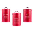 thumbnail image 1 of Metal Kitchen Canister Set Coffee Tea Sugar Tins Containers Food Storage Jars Bottles 1200ml Capacity, 1 of 9