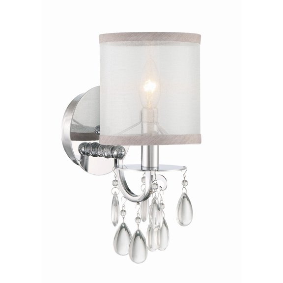 5621-CH Crystorama Lighting Hampton - One Light Wall Sconce-Polished Chrome Finish