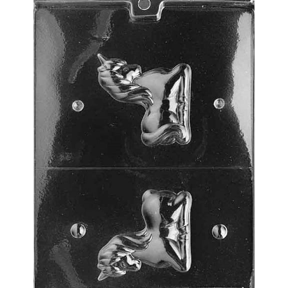 Grandmama's Goodies A010 3D Unicorn Chocolate Candy Soap Mold with Exclusive Molding Instructions