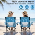 thumbnail image 3 of Walchoice Low Beach Chair, High Back Chair with Comfortable Pillow for Adults, Oversized Seat Chair with Cup Holder & Carry Bag for Outdoor Lawn Camping Picnic, Heavy Duty & Lightweight - Blue, 3 of 9