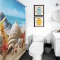 thumbnail image 4 of Seashell On The Beach Door Shower Curtain Seashell On The Beach Bathroom Decor Fabric Polyester Waterproof 12 Pack Hooks, 4 of 7