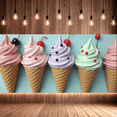 thumbnail image 6 of Colorful Ice Cream Themed Backdrop Banner Background Party Decorations for Summer Parties Ice Cream Socials Photo Booths Kids Parties Celebrations, 6 of 8