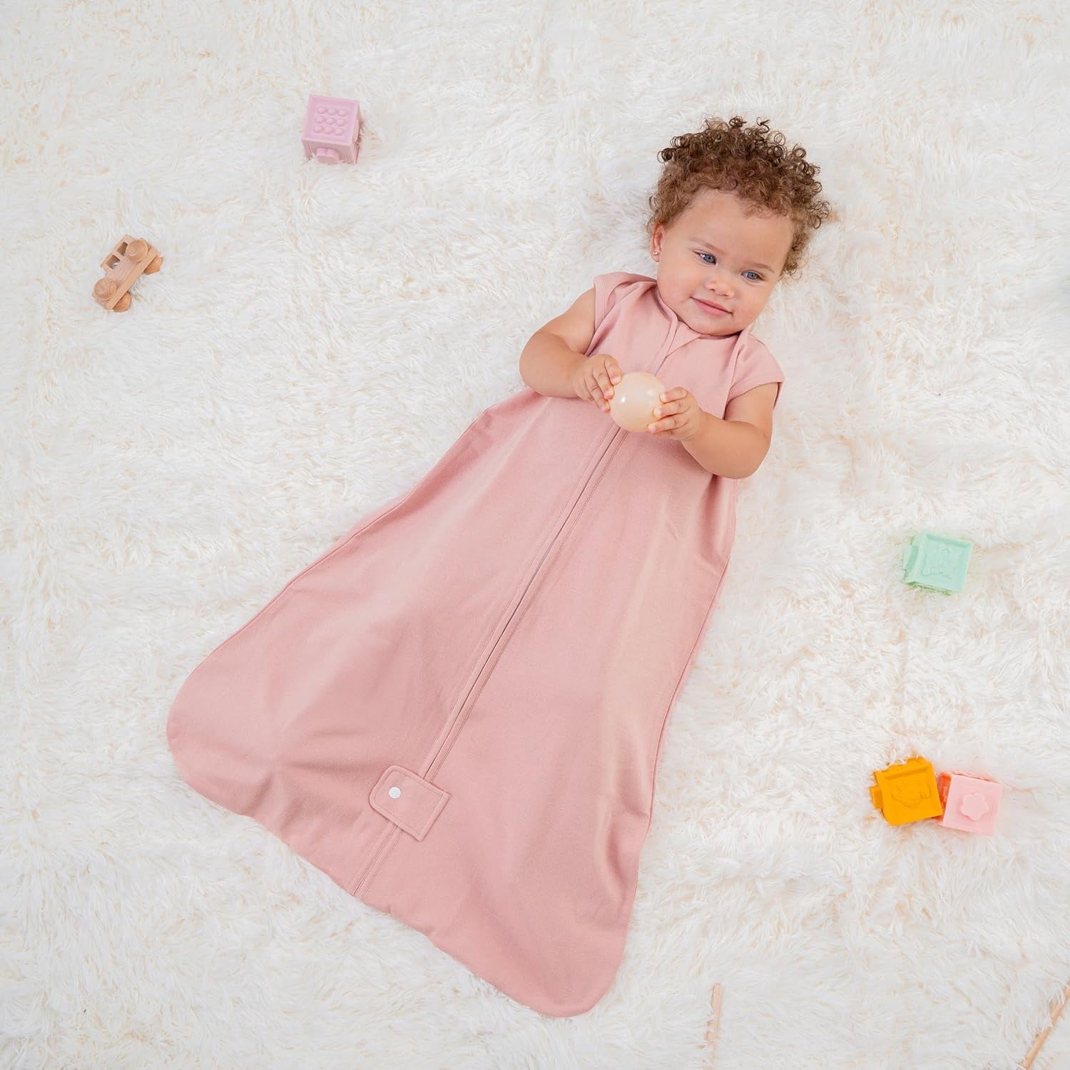 Comfy Cubs Sleep Bag, Sack for Baby, 2 Pack, for Boy and Girl, Newborns and Toddlers (Blush, Mauve, Medium)