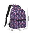 thumbnail image 2 of Yiaed leaf flower Skull colorful Print School Backpack College Backpack Daypacks for Students High School Spacious and Durable Daypack for Work and Travel-One Size, 2 of 6