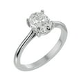 thumbnail image 2 of SuperJeweler 1 Carat Oval Shape Moissanite Solitaire Engagement Ring in 14 Karat White Gold, 2 of 6