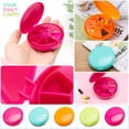 thumbnail image 2 of Pill Organizer Round Light Green Plastic 7 Compartment Daily Use for Travel and Purse, 2 of 7