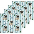 thumbnail image 2 of Cute Cartoon Pugs Washcloth 12x12in Set, 4 Pack Absorbent Cotton Towel Square Kitchen Dishes Towels, Soft Cleaning Face Hand Towel Fast Drying, 2 of 7