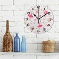 thumbnail image 3 of SKYSONIC Ballerina Flower Wall Clock 10 Inch Silent Non Ticking Round Clock Oil Painting Clock Easy to Read Clock for Living Room Bedroom Bathroom Home Decor, 3 of 7