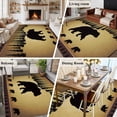 thumbnail image 6 of Vintage Animals Bear 5x7 Area Rugs for Living Room, Black Pine Forest Retro Animal Non Slip Floor Mat Washable Low-Profile Indoor Carpet for Bedroom, Dining Room, Bathroom, 6 of 9