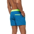 thumbnail image 3 of Innerwin Mens Swimsuit High Waist Boardshorts Drawstring Quick Dry Swimwear Solid Color Swimming Pool Dark Blue Green XXL, 3 of 5