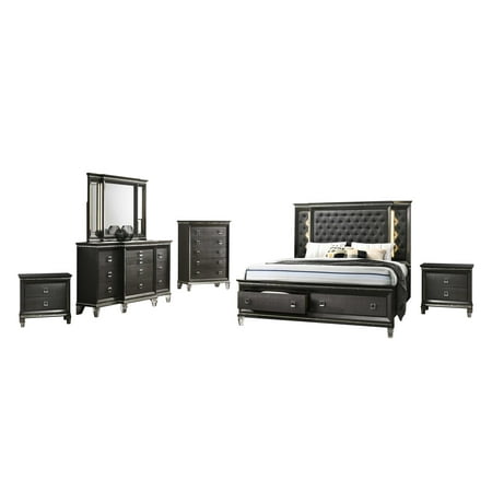 Bellagio 6pc Queen Bedroom Set with 2 Night Stand &