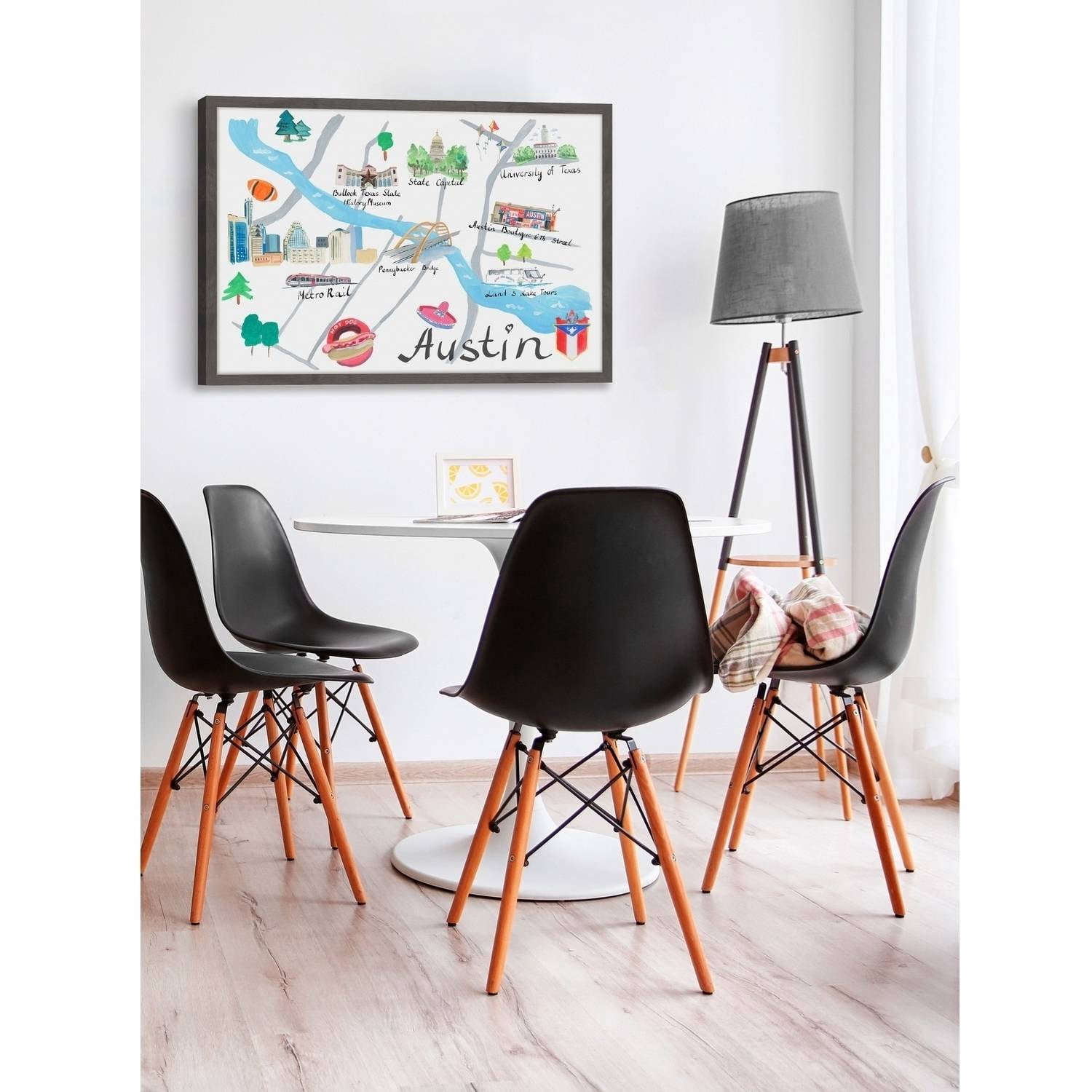 "Lively Austin" Framed Painting Print