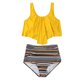 thumbnail image 1 of Elegante traje de baño con volantes estampado sin espalda cómodo para mujer Bikini Split traje de baño OAVQHLG3B Store  lin121212, 1 of 3