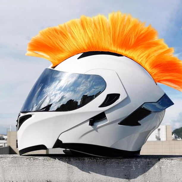 Pelucas Para Casco shamjiam Peluca de pelo punk Naranja