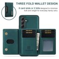 thumbnail image 2 of SaniMore Case for Samsung Galaxy A54 5G 6.4" 2023, Retro PU Leather Case Soft TPU Inner Detachable Magnetic Folding Card Pocket Flip Kickstand Anti-drop Shockproof Protectiive Cover, Green, 2 of 10