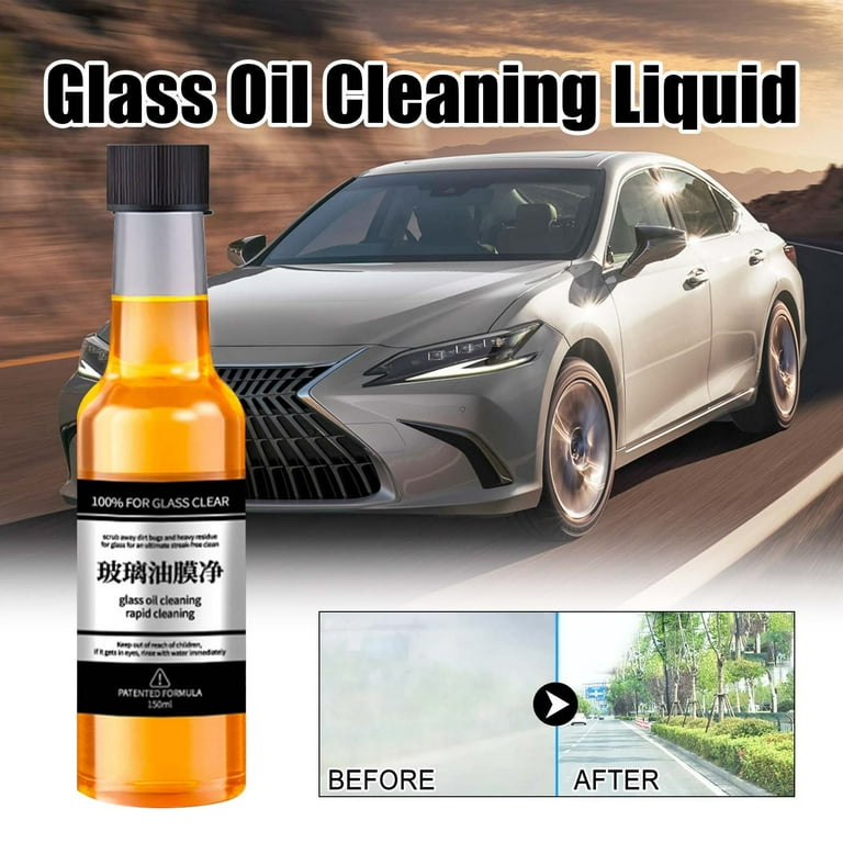 1pc 120ml +Sponges Glass Oil Film Remover Automotive Windshield Windshield  Cleaner Stain Remover Oil Film Cleaner