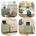 thumbnail image 6 of Sage Green 3 Drawer Night Stands Dresser Fluted Wide Nightstand Bedside Table for Bedroom, 6 of 6