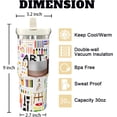 thumbnail image 4 of Art Teacher Insulated Tumbler - 30 Oz Appreciation Gift for Women Men With Straw and Handle - Travel Mug, 4 of 6