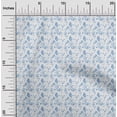 thumbnail image 2 of oneOone Cotton Poplin Medium Blue Fabric Leaves Sewing Craft Projects Fabric Prints By Yard 56 Inch Wide, 2 of 5