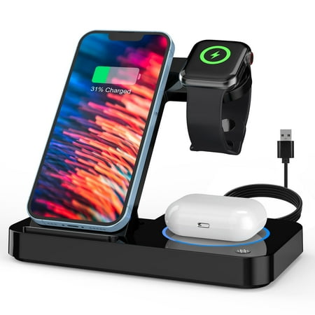 EEEkit Wireless Charging Station Foldable 3 in 1 Fast Wireless Charger Fit for Samsung Galaxy iPhone 13 12 11 Pro/Max/XR/XS/X Apple Watch 5 4 3 AirPods 1/2/Pro More Qi-enabled Devices EEEkit Wireless Charging Station Foldable 3 in 1 Fast Wireless Charger Fit for Samsung Galaxy iPhone 13 12 11 Pro/Max/XR/XS/X Apple Watch 5 4 3 AirPods 1/2/Pro More Qi-enabled Devices
