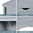thumbnail image 5 of YYAo Bathroom Storage Cabinet, Toilet Storage Cabinet, Floor Wooden Free Standing Storage Side Organizer for Bathroom-Gray, 5 of 9