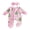 Pink, variant on Cjfdfy Newborn Baby Girl Christmas Footed Romper Christmas Tree Santa Print Zip-up Long Sleeve Footed Bodysuit And Headband Infant Cute My Christmas Fall Winter Outfit 0-9M