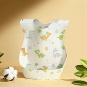 10Pcs Disposable Baby Bib Rice Pocket Thickened Waterproof Saliva Towel Portable Anti-dirty Children's Bib Kids Accessories Dinosaur-10pcs