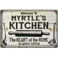 thumbnail image 1 of MYRTLE'S Kitchen Farmhouse Sign 12 x 18 Matte Finish Metal 112180033261, 1 of 1