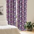 thumbnail image 2 of Ambesonne Hippie Curtains, Sixties Inspirations, Pair of 28"x63", Multicolor, 2 of 5