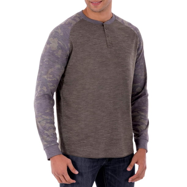 Download GEORGE - George Men's Long Sleeve Soft Double Knit Henley ...