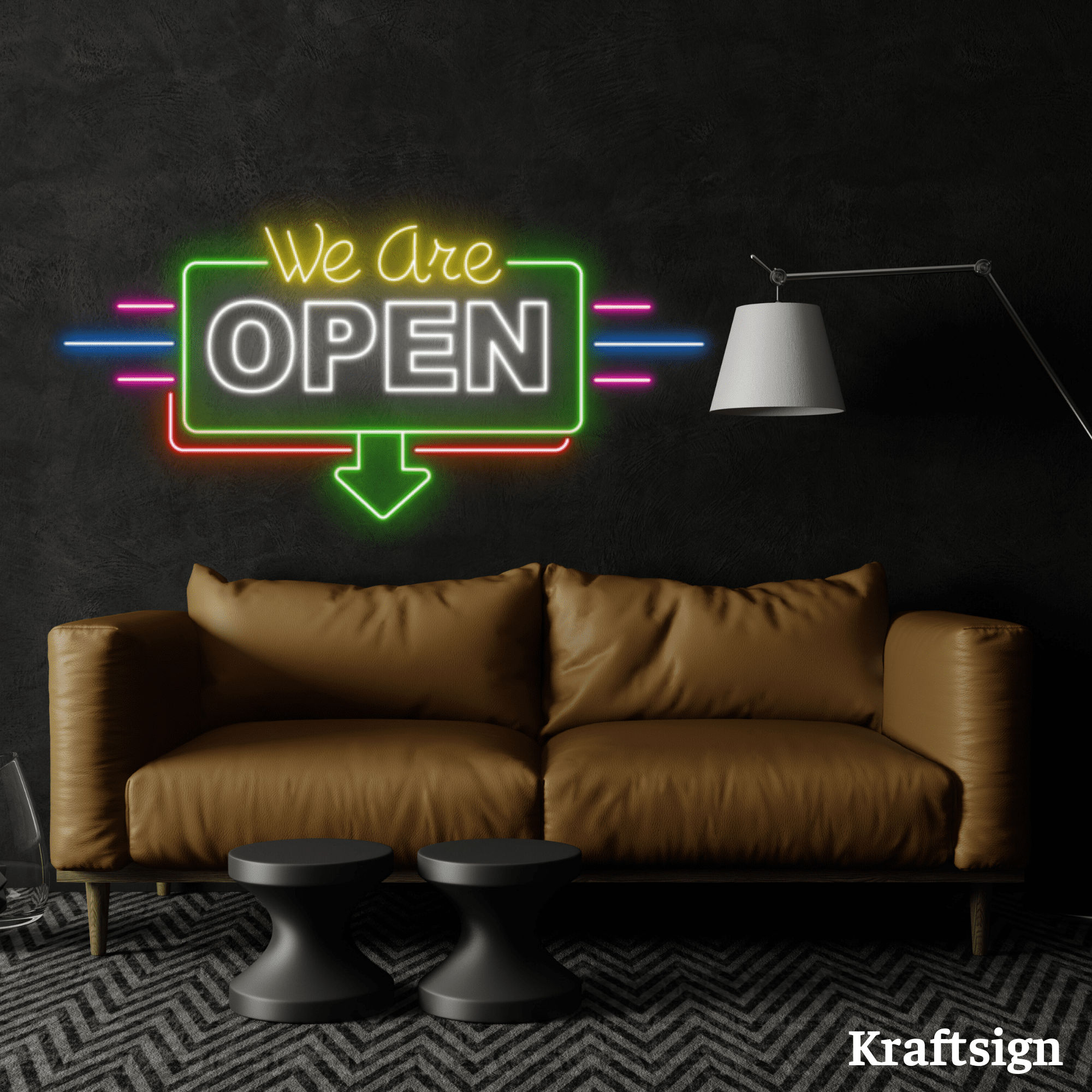 Craftnamesign We Are Open Neon Sign, Open Welcome Signage, Open LED Signs