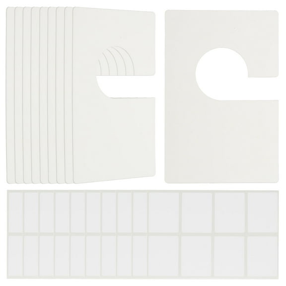 Uxcell Clothes Dividers 10 Pack Blank Clothing Rack Size Sorting Reusable Large Wardrobe Rectangular Clothing Closet Dividers White